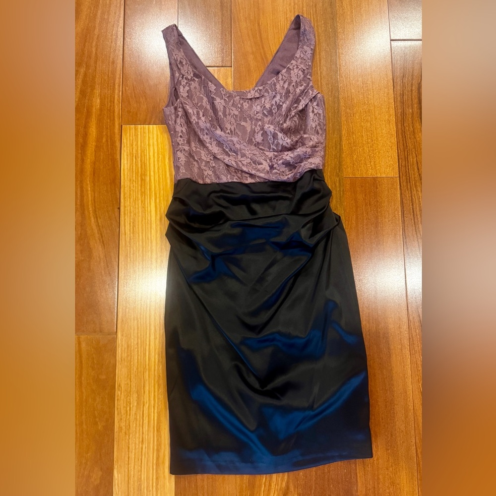 Purple and Black Sleeveless Dress